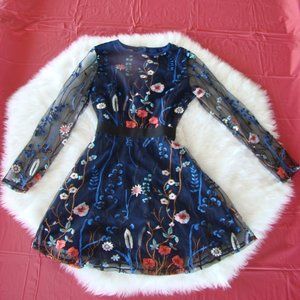 floral embroidered dress